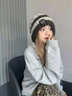 時(shí)鳥(niǎo)冷帽子女秋冬季針織帽毛線(xiàn)毛絨帽大頭圍保暖百搭顯臉小潮流高顏值 【寬紋淺灰】 保暖升級 曬單實(shí)拍圖