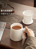 泥也茶杯陶瓷馬克杯泡綠茶水分離辦公帶蓋過(guò)濾德化白瓷杯子教師節禮物 曬單實(shí)拍圖