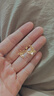 周六福  黃金耳飾女款5G足金甜酷少女系列精致蝴蝶耳釘 計價(jià) 一對-2.11g 曬單實(shí)拍圖