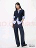 優(yōu)衣庫女裝羅紋POLO領針織開衫/短袖空調(diào)衫通勤479968 32 深米色 M /160/84A 曬單實拍圖