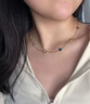 伊燦四葉草彩色鋯石項鏈女2025新款爆款鎖骨鏈輕奢小眾高級感頸鏈配飾 四葉草彩色鋯石項鏈 曬單實拍圖