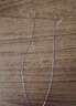 六桂福珠寶七夕禮物PT950鉑金項鏈 星光素鏈 白金項鏈女 PT0300046 1.2g 曬單實拍圖