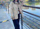俞兆林媽媽裝50-60歲洋氣休閑短款外套中老年人女裝春秋裝時(shí)尚短款外衣 卡其色外套 均碼 3XL(推薦120-130斤) 曬單實(shí)拍圖