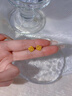 世紀緣拉絲小方糖黃金耳飾5G足金送女友生日禮物 金重2.27-2.31g 曬單實(shí)拍圖