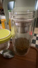 希樂(lè )玻璃杯雙層玻璃水杯高顏值男士商務(wù)辦公茶水分離杯便攜泡茶杯子 曬單實(shí)拍圖