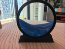 銀槍（Yinqiang）流沙畫(huà)沙漏擺件客廳電視柜酒柜裝飾品創(chuàng)意解壓辦公室桌面輕奢禮物 星空藍(lán) 7寸+底座【直徑18CM】 曬單實(shí)拍圖