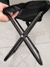 京川旭折疊椅便攜式凳子小馬扎坐火車(chē)高地鐵筆袋板凳戶(hù)外音樂(lè )節無(wú)座神器 黑色 手包式折疊椅 曬單實(shí)拍圖