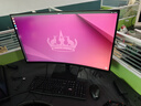 泰坦軍團2K高清曲面電競顯示器180/240高刷 HVA快速液晶屏1ms 1500R曲率炫光燈效游戲筆記本電腦外接顯示屏 新/31.5英寸C32A1R 2K/180Hz曲屏 曬單實(shí)拍圖
