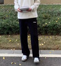 李寧男士長(cháng)褲休閑運動(dòng)衛褲子秋季百搭寬松健身透氣青少年直筒跑步輕便 黑色直筒褲【輕便寬松】-刺繡標 L 曬單實(shí)拍圖