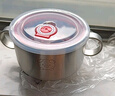 onlycook316L不銹鋼兒童碗輔食碗 食品級吸盤(pán)寶寶嬰幼兒餐具套裝-小豬帶蓋 曬單實(shí)拍圖