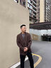 伯爵卓爾經(jīng)典通勤雙面呢西服男士2025秋冬季新款簡(jiǎn)約西裝外套男 W541611 巧克力軟糖 XL (180) 曬單實(shí)拍圖