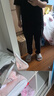京東京造【超輕涼感】運(yùn)動褲男 針?biāo)笃唇舆\(yùn)動長褲子春夏 黑色L 曬單實拍圖