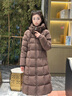 高梵黑金鵝絨服女王5.0長(cháng)款收腰羽絨服25新款氣質(zhì)顯瘦時(shí)尚冬季女外套 鎏金8號 M 曬單實(shí)拍圖