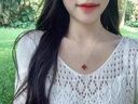 高版本925四葉草項(xiàng)鏈女款18k玫瑰金足銀鎖骨鏈吊墜輕奢百搭高級(jí)感 玫瑰金/紅瑪瑙項(xiàng)鏈 專柜包裝 曬單實(shí)拍圖