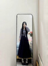 韓璐嬌（hanlujiao）法式假兩件藍色長(cháng)袖連衣裙子女2025秋季新款學(xué)院風(fēng)絕美氣質(zhì)長(cháng)裙子 藏藍色 M 曬單實(shí)拍圖