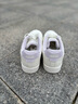 安踏女鞋板鞋女秋冬季皮面低幫白色運動(dòng)鞋學(xué)生輕便小白鞋休閑運動(dòng)鞋子 象牙白/迷霧紫-1  39 （女8碼） 曬單實(shí)拍圖