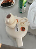 英氏（YEEHOO）兒童牛奶杯寶寶學(xué)飲杯帶刻度吸管水杯嬰幼兒專用喝水防摔杯子 曬單實拍圖