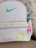 耐克（NIKE）【定制包】春日漫游記可愛織物書包背包雙肩包常規(guī)女款灰白色 灰白色 曬單實(shí)拍圖