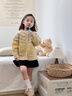 FIDQIOG國際品牌童裝2025春秋新款女童洋氣花紋毛衣上衣 黃色 150 cm 曬單實(shí)拍圖