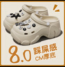 俞兆林（YUZHAOLIN）洞洞鞋女沙灘鞋EVA厚底增高涼拖鞋外穿 YY310 白色  37-38 曬單實拍圖