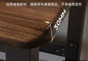 超·奈新款全實木電腦桌臺式電競游戲家用簡易約辦公學(xué)生學(xué)習(xí)桌書房桌子 【180*80*75CM】黑架+黑胡桃 【加厚30MM】人體工學(xué)斜面 曬單實拍圖
