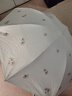 天堂 防紫外線晴雨傘三折 雨傘黑膠防曬太陽傘遮陽晴雨傘 甘酪白 曬單實(shí)拍圖