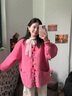 苒祺祺孕婦套裝秋冬2025新款時(shí)尚洋氣時(shí)髦加厚針織外套上衣保暖孕婦裝 杏色開(kāi)衫+常規黑色褲（套裝） XL 曬單實(shí)拍圖
