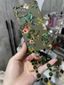 時尚復(fù)古風(fēng)鏈條殼15Promax松綠色13適用蘋果iPhone14plus可調(diào)節(jié)女 手機殼+短鏈 【四角開孔】 iPhone 15 曬單實拍圖