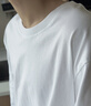 名創(chuàng)優(yōu)品（MINISO）長袖T恤男春秋款純棉圓領(lǐng)打底衫重磅男士白色大碼寬松休閑體恤潮 【220g重磅】白色 L /175(30天質(zhì)量問題全額退) 曬單實拍圖