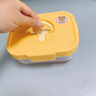 沃德百惠（WORTHBUY）飯盒食品級(jí)分格便當(dāng)盒可微波加熱飯盒上班族學(xué)生便攜專用分格飯盒 黃色長方形-單格760 ml 曬單實(shí)拍圖
