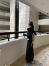 溫格芳連衣裙女2025秋季新款韓系穿搭減齡時(shí)尚套裝氣質(zhì)休閑連帽衛衣裙子 黑色套裝 M 曬單實(shí)拍圖
