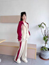 G.DUCKKIDS小黃鴨童裝女童套裝春秋新款兒童衣服女孩韓版洋氣運動(dòng)服休閑衛衣 酒紅 120 建議110-120cm6-7歲 曬單實(shí)拍圖