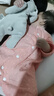 妙翡嬰兒衣服春夏新款薄款長袖紗布爬爬服空調(diào)服新生兒睡衣寶寶連體衣 橘粉色 73 適合4-7個月 曬單實拍圖