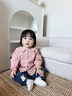幼歌（YOUGE）嬰幼兒秋季新款純棉休閑百搭束腳褲柔軟寬松復(fù)古牛仔褲 牛仔藍 73 cm 曬單實拍圖