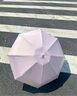 太陽傘小巧女遮陽防曬迷你彩膠五折傘晴雨兩用雨傘口袋便攜膠囊傘 蜜桃烏龍-粉藍【8骨圓五折】 手動 曬單實拍圖