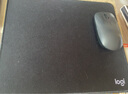 羅技（Logitech）辦公游戲鎖邊鼠標墊 電競鼠標墊 3MM細面加厚游戲辦公小號鼠標墊  筆記本電腦橡膠防滑 曜石黑鼠標墊（250*300*3MM） 曬單實(shí)拍圖