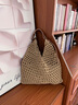 CALWAN KEODH編織包包女包2026新款春夏大容量單肩休閑度假風(fēng)海邊沙灘包托特包 【卡其色】小眾百搭高級感休閑簡(jiǎn)約實(shí)用走心女生閨蜜 曬單實(shí)拍圖