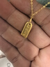 中國黃金（CHINA GOLD）足金有你足矣5201314黃金吊墜項(xiàng)鏈送女朋友老婆生日禮物 吊墜約 1.2g+金色銀鏈【送玫瑰花禮盒】 曬單實(shí)拍圖