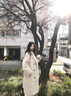 她芙（tafu）品牌女裝長(cháng)款皮草外套女2025秋冬新款韓版仿水貂絨皮毛一體大衣極光米S 【80-135斤】 曬單實(shí)拍圖