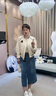 伊薇衣短款棒球服小個(gè)子外套字母新款2025春秋新款休閑百搭女士夾克上衣 百搭外套-米白色 L 115-130斤 曬單實(shí)拍圖