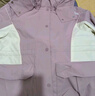 森馬（Semir）[陳都靈同款]四防外套女中長(cháng)款寬松撞色防護夾克秋裝通勤戶(hù)外上衣 【明星同款】紫白色調00471 S 曬單實(shí)拍圖