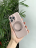 與樂(lè)（yule）帶旋轉(zhuǎn)支架適用iphone16pro手機(jī)殼全包防摔鏡頭膜蘋果16promax液態(tài)硅膠相機(jī)按鍵magsafe磁吸16plus 磁吸【粉白色+支架】 iPhone16pro 曬單實(shí)拍圖