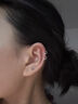 黛若鉑金耳釘養耳洞耳環(huán)耳骨釘女甜酷高級中性獨特耳圈耳環(huán)睡覺(jué)免摘男 【單只】小號鉑金耳圈(約0.21g） 曬單實(shí)拍圖