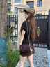 CinvaiKrose【趙昭儀同款】包包女包2025新款保齡球斜挎包生日七夕情人節(jié)禮物 咖啡色【送女友老婆女生禮物走心】 曬單實(shí)拍圖