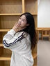 棉致美式三條杠連帽開衫衛(wèi)衣女春秋季2025新款休閑寬松慵懶風(fēng)上衣外套 400白灰色【常規(guī)高品質(zhì)30.5】 L 105-120斤 曬單實(shí)拍圖