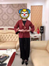 富夕媽媽秋套裝2025新款國風(fēng)仿桑蠶絲小衫外套貴夫人中年女春秋三件套 磚紅三件套(外套+背心+褲子) 3XL 建議115-130斤 曬單實(shí)拍圖