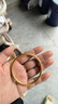 中國黃金古法素圈黃金手鐲女999足金鐲子七夕情人節禮物送女朋友老婆 【圈口54】金重約：15.2g 曬單實(shí)拍圖