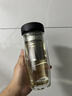 虎牌（TIGER）香港直郵雙層玻璃杯水杯新款家用耐高溫男女泡茶專(zhuān)用茶水分離杯子 黑色【短網(wǎng)+雙層玻璃】 500ml 曬單實(shí)拍圖
