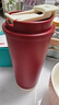 京東京造 保溫杯 雙飲口咖啡杯【陶瓷內(nèi)膽-316不銹鋼】 紅色500ml 曬單實(shí)拍圖
