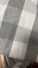 雅鹿·自由自在老粗布床單單件A類單雙人被單床罩宿舍夏季大床單200*230cm灰格 曬單實(shí)拍圖